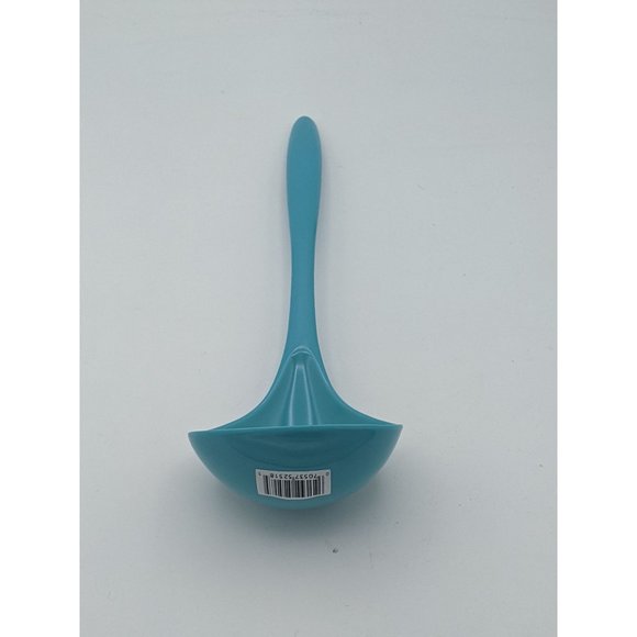 Hutzler Solid Serving Ladle Soup Spoon Melamine 11" Turquoise Blue No 525 - Picture 4 of 5